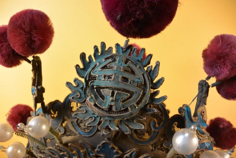 Alter chinesischer Theatre Kappe Kämpfer Kappe 5