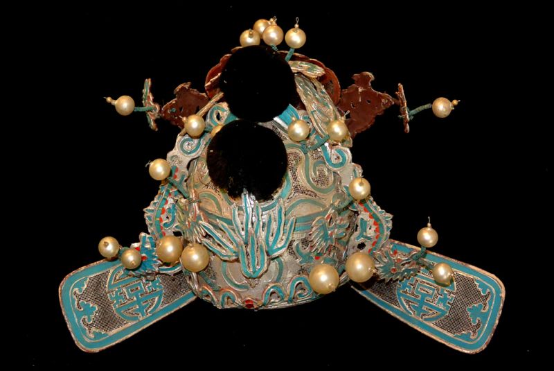 Alter chinesischer Theatre Kappe Krieger Helm 2
