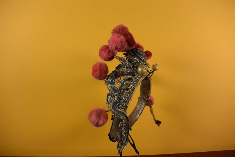 Alter chinesischer Theatre Kappe Krone / Rosa 3