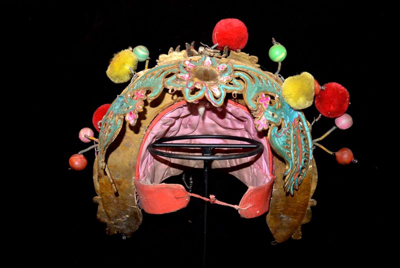 Alter chinesischer Theatre Kappe Phoenix - Mehrfarben 4