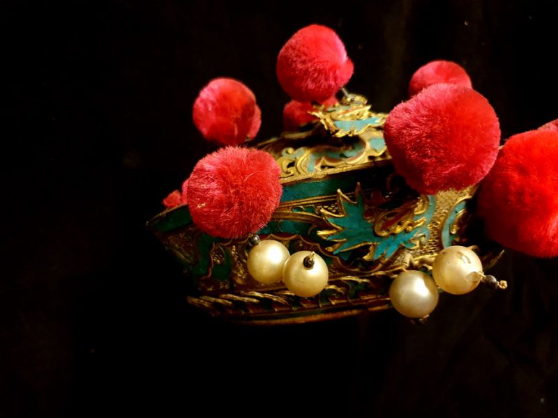Alter chinesischer Theatre Kappe - Rosa 2