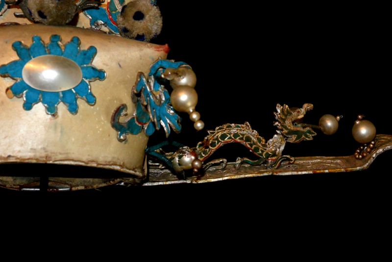 Alter chinesischer Theatre Kappe Shamans Kopfschmuck 2