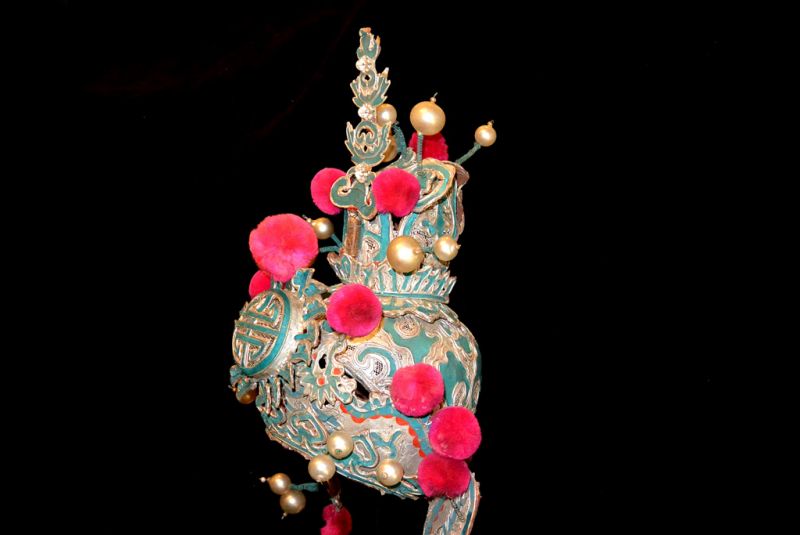 Alter chinesischer Theatre Kappe Tänzer der Peking-Oper 4