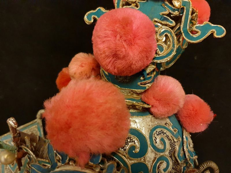 Alter chinesischer Theatre Kappe - Wächter des Tempels 3