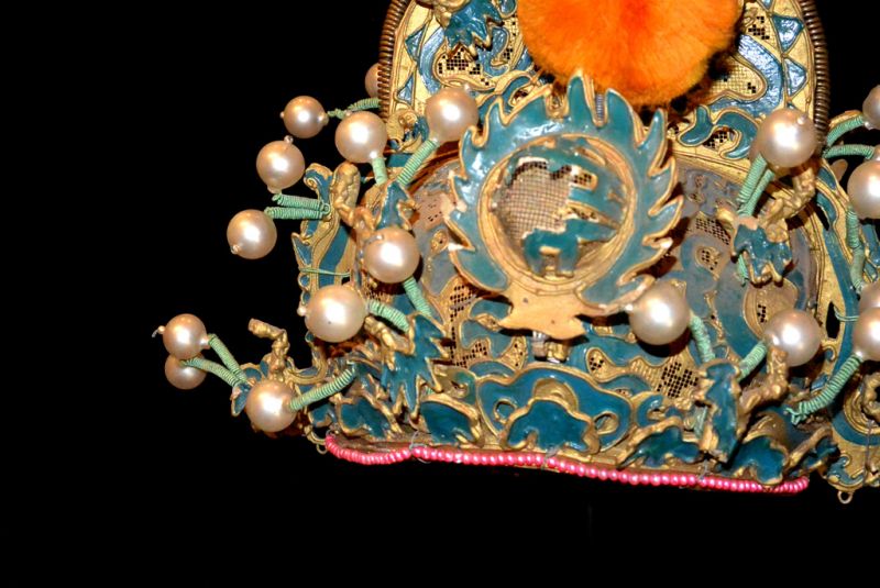 Alter chinesischer Theatre Kappe Zauberer 3