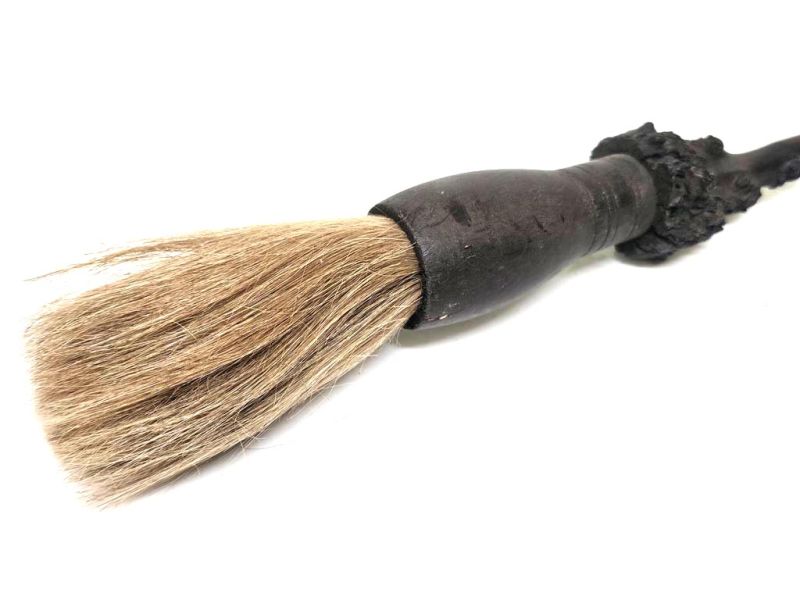 Alter Dekorativer Pinsel aus geschnitztem Kirschholz - 68cm 2