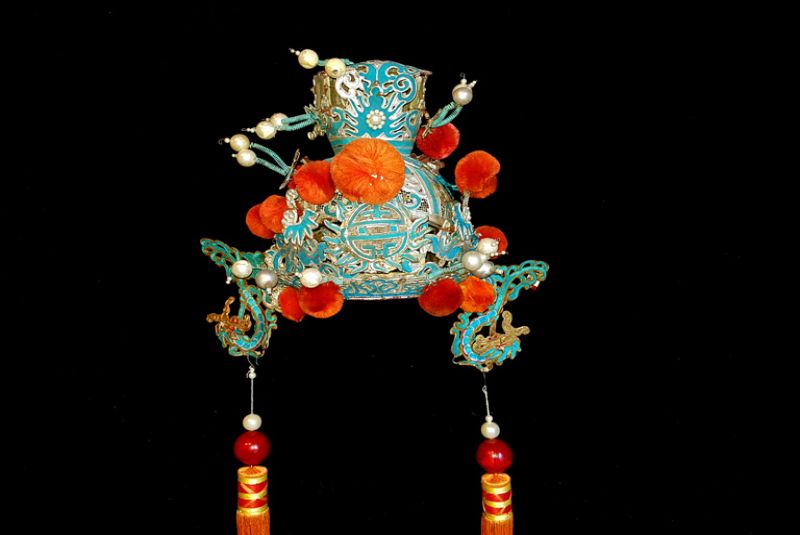 Alter Kappe - Chinesisches Theater - Kämpfer Kappe 2 3