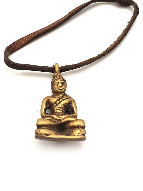 Amulett Talisman - Buddha und seine Lederschnur 2