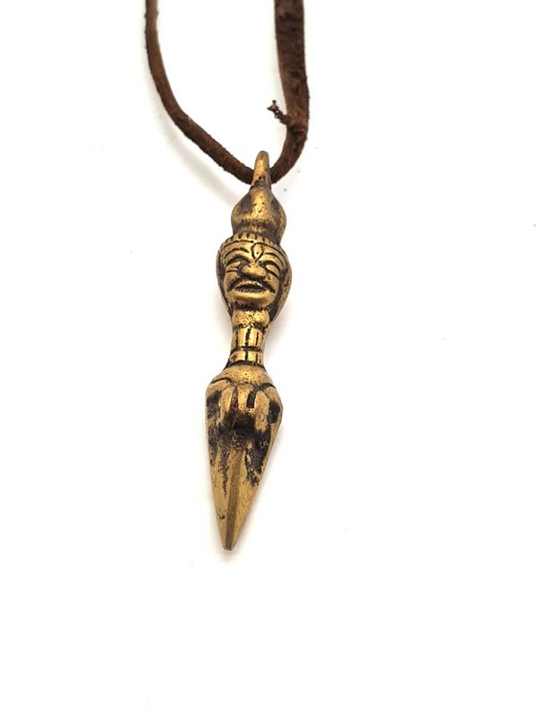 Amulett Talisman - Tibetischer Zauberdolch und Lederschnur 2