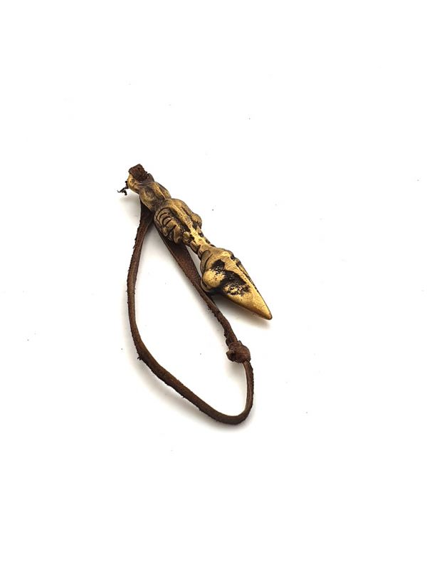 Amulett Talisman - Tibetischer Zauberdolch und Lederschnur 3