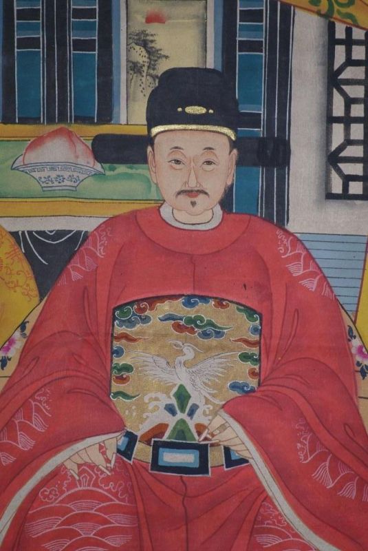 Ancestros Chinos sobre 2 Personas Dinastía Qing 4