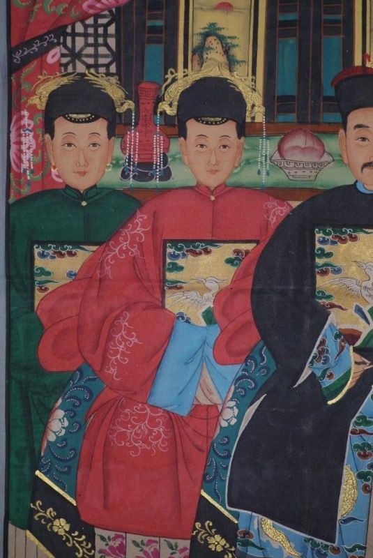 Ancestros Chinos sobre 4 Personas Dinastía Qing 3