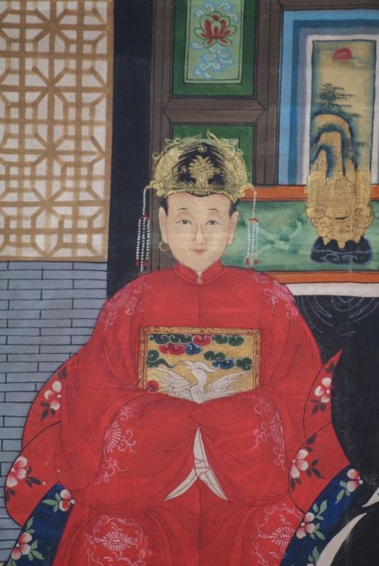 Ancestros y Dignitarios Chinos 2 Personas Dinastía Qing 3