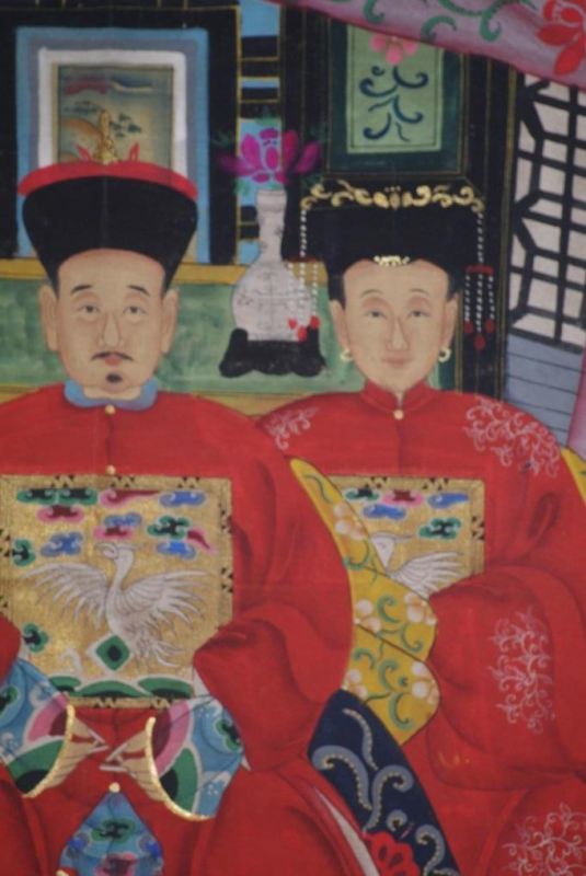 Ancestros y Dignitarios Chinos 3 Personas Dinastía Qing 4