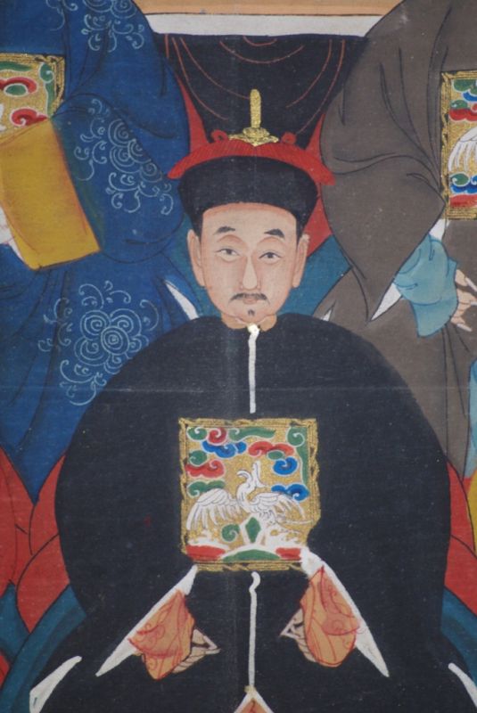 Ancestros y Dignitarios Chinos 5 Personas Dinastía Qing 5