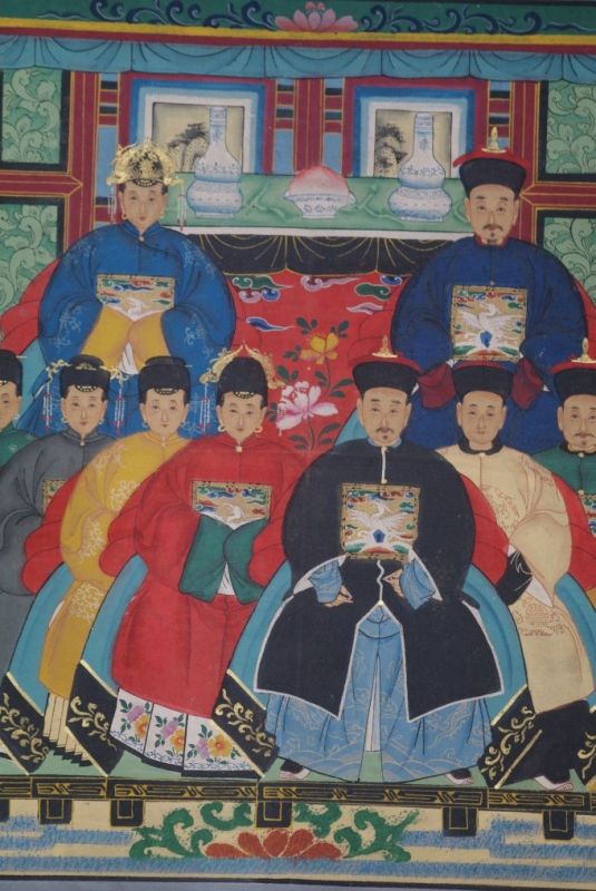 Ancestros y Dignitarios Chinos 9 Personas Dinastía Qing 2