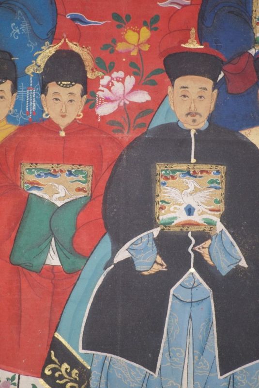Ancestros y Dignitarios Chinos 9 Personas Dinastía Qing 5