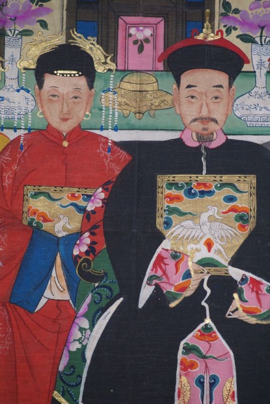 Ancêtres Chinois sur toile 4 personnes 4