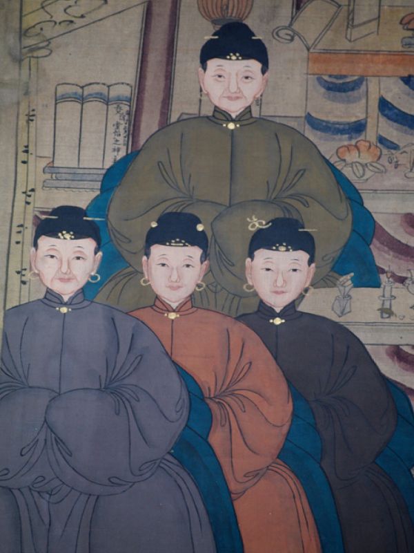 Ancianos Ancestros Chinos Dinastía Qing - Antigua pintura asiática 3