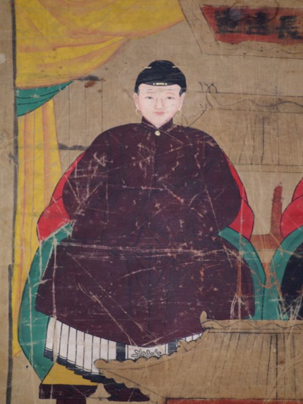 Ancianos Ancestros Chinos Dinastía Qing - Pareja de dignatarios 3