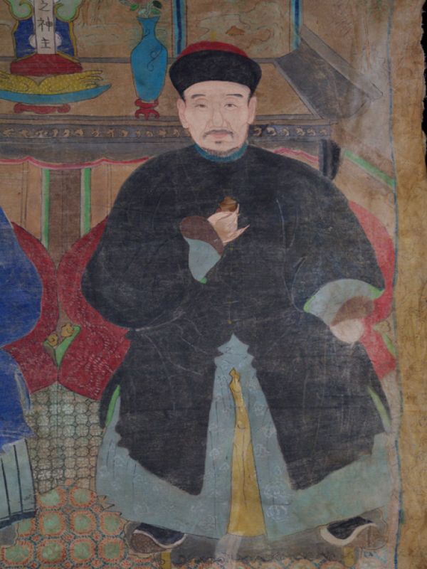 Ancianos Ancestros Chinos Dinastía Qing - Pareja de la dinastía Qing 4