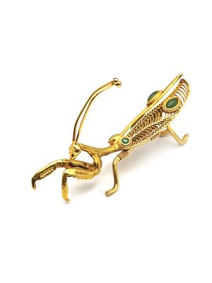 Ancien bijou de théâtre - Insecte - Empereur et impératrice - Mante religieuse Ancien bijou de théâtre - Insecte - Empereur et impératrice - Mante religieuse