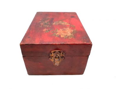 Ancien Coffre Chinois Époque Mao - Oiseaux et Fleurs Ancien Coffre Chinois Époque Mao - Oiseaux et Fleurs