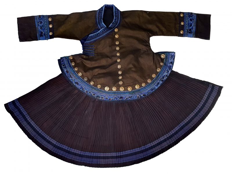 Ancien costume de la minorité ethnique Miao - Costume authentique