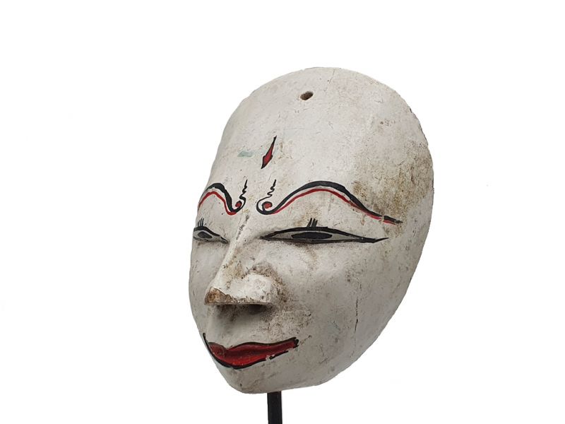 Ancien masque de Java (50 ans) - Blanc 2 1