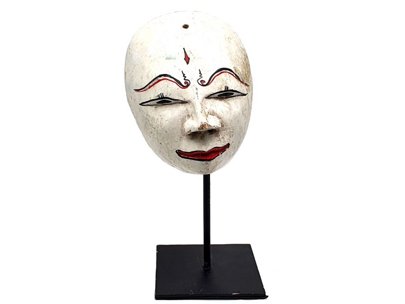 Ancien masque de Java (50 ans) - Blanc 2 3