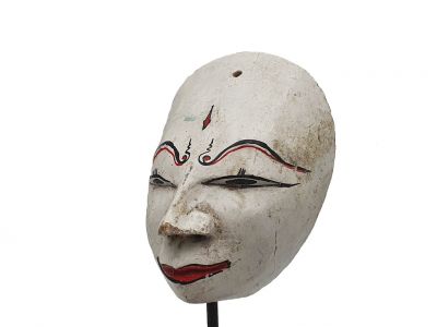 Ancien masque de Java (50 ans) - Blanc 2