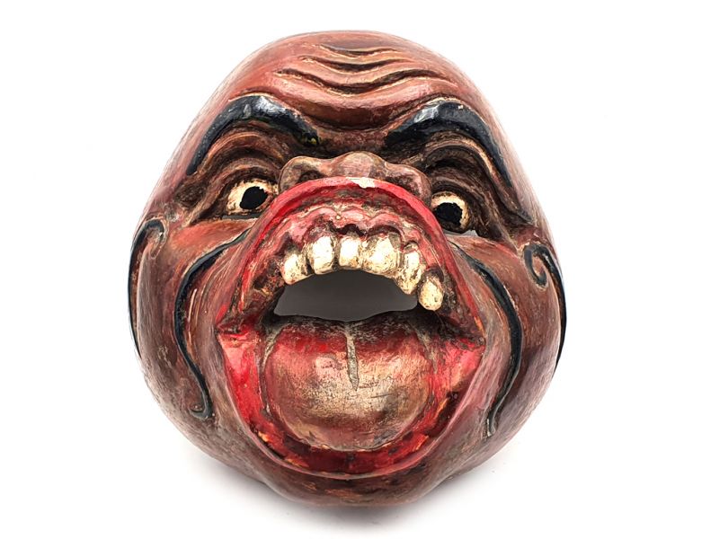 Ancien masque de Java (80 ans) - Théâtre indonésien - Masque Topeng Javanais - Clown 2 3