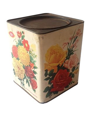 Ancienne boîte chinoise à Biscuits - Les fleurs Ancienne boîte chinoise à Biscuits - Les fleurs