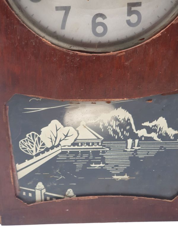 Ancienne horloge chinoise - Pendule de Chine - Haidu - Paysage chinois 3
