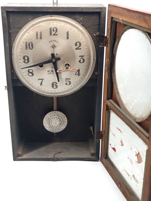 Ancienne horloge chinoise - Pendule de Chine - Polaris - Poissons 3