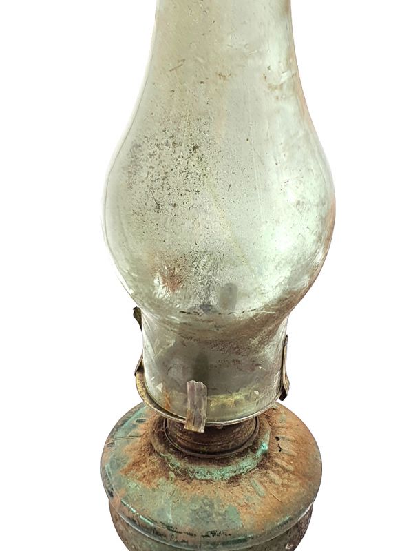 Ancienne lampe à pétrole chinoise - Verre 2 3