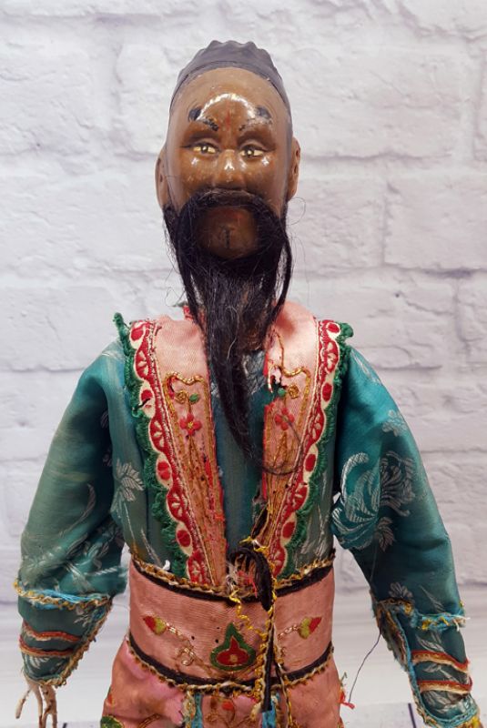 Ancienne marionnette de Théâtre chinoise - Province Fujian - Le commerçant étranger  3