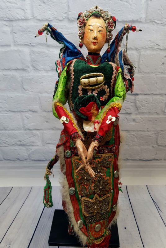 Ancienne marionnette de Théâtre chinoise - Province Fujian - Personnage  principale - Femme