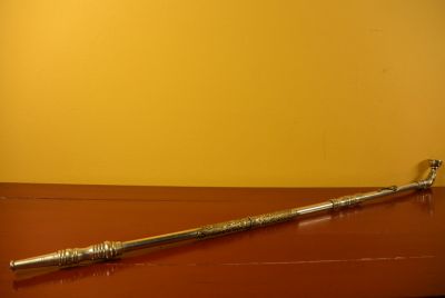 Ancienne Pipe Chinoise longue pipe en métal