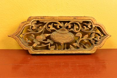 Ancienne Plaque asiatique en Bois Ancienne Plaque asiatique en Bois
