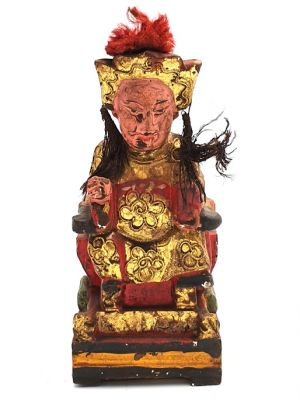 Ancienne reproduction - Petite Statue votive Chinoise - Impératrice 3