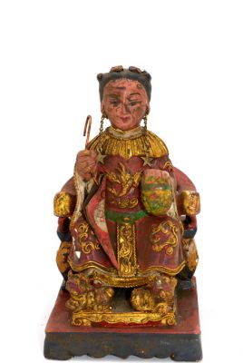 Ancienne reproduction - Petite Statue votive Chinoise - Jeune impératrice Ancienne reproduction - Petite Statue votive Chinoise - Jeune impératrice