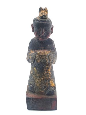 Ancienne reproduction - Petite Statue votive Chinoise - Le moine