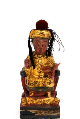 Ancienne reproduction - Petite Statue votive Chinoise - Mandarin chinois Ancienne reproduction - Petite Statue votive Chinoise - Mandarin chinois