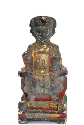 Ancienne reproduction - Petite Statue votive Chinoise - Mandarin Ancienne reproduction - Petite Statue votive Chinoise - Mandarin