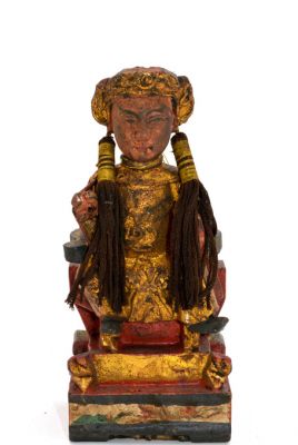 Ancienne reproduction - Petite Statue votive Chinoise - Riche chinois Ancienne reproduction - Petite Statue votive Chinoise - Riche chinois
