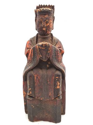 Ancienne statue votive chinoise - Ancêtres dynastie Qing 1 Ancienne statue votive chinoise - Ancêtres dynastie Qing 1