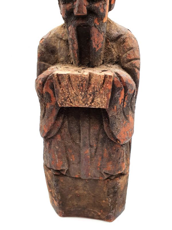 Ancienne statue votive chinoise - Vieux monsieur 3