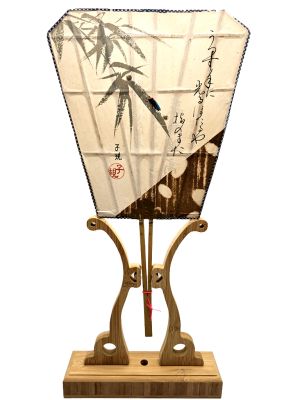 Anciens éventails Japonais - Uchiwa - Papier et bois - Bambou et insectes