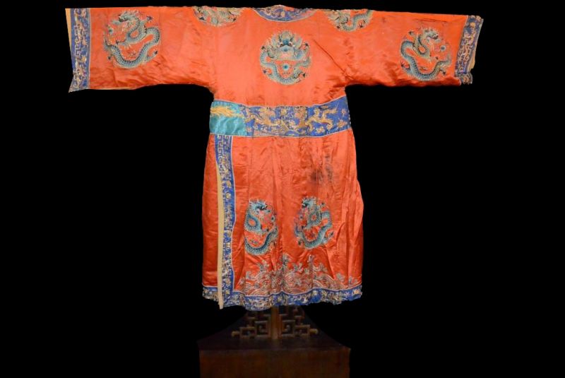 Ancient Chinese Theater Costume Orange Dragon 4